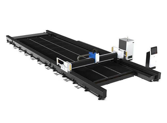 Máquina de corte a laser de trilho no solo